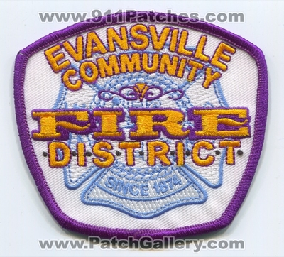 Evansvillle Community Fire District Patch (Wisconsin)
Scan By: PatchGallery.com
Keywords: comm. dist. department dept.
