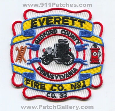 Everett Fire Company Number 1 Bedford County Patch (Pennsylvania)
Scan By: PatchGallery.com
Keywords: co. no. #1 32 department dept.
