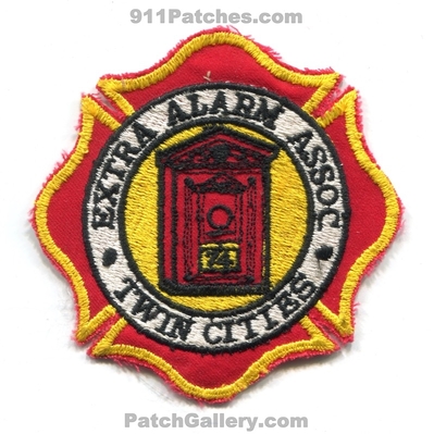 The Extra Alarm Association of the Twin Cities Fire Department Patch (Minnesota)
Scan By: PatchGallery.com
Keywords: assoc. assn. dept.