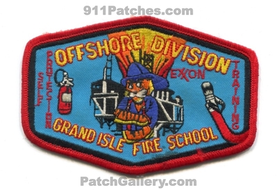 Exxon Offshore Division Grand Isle Fire School Patch (Louisiana)
Scan By: PatchGallery.com
Keywords: oil gas petroleum refinery industrial plant emergency response team ert hazardous materials haz-mat hazmat self protection training