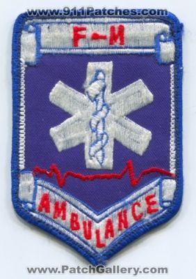 F-M Ambulance (North Dakota)
Scan By: PatchGallery.com
Keywords: ems fm