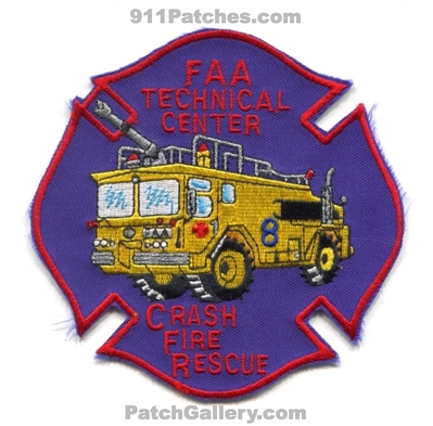 FAA Technical Center Crash Fire Rescue Department 8 ARFF CFR Patch (New Jersey)
Scan By: PatchGallery.com
Keywords: federal aviation administration dept. aircraft airport firefighter firefighting