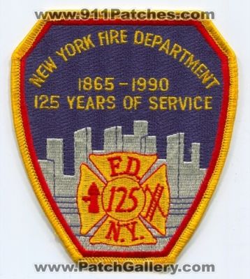 New York City Fire Department FDNY 125 Years of Service (New York)
Scan By: PatchGallery.com
Keywords: of dept. f.d.n.y.