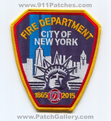 New York City Fire Department FDNY 343 150 Years 1865 2015 Patch (New York)
Scan By: PatchGallery.com
Keywords: of dept. f.d.n.y. 150th anniversary