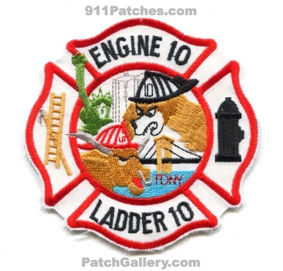 New York City Fire Department FDNY Engine 10 Ladder 10 Patch (New York)
Scan By: PatchGallery.com
Keywords: of dept. f.d.n.y. company co. station
