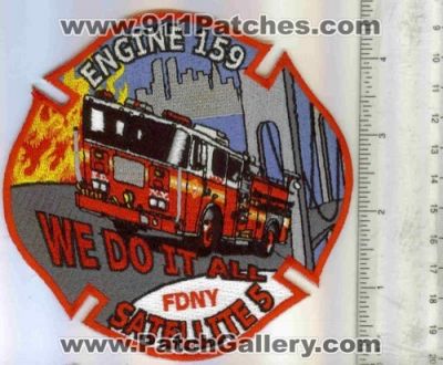 FDNY Fire Engine 159 Satellite 5 (New York)
Thanks to Mark C Barilovich for this scan.
Keywords: department of