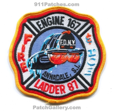 New York City Fire Department FDNY Engine 167 Ladder 87 Patch (New York)
Scan By: PatchGallery.com
Keywords: of dept. f.d.n.y. company co. station & and ice annadale staten island s.i. si