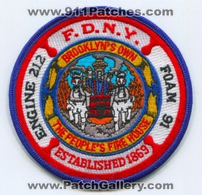 New York City Fire Department FDNY Engine 212 Foam 91 (New York)
Scan By: PatchGallery.com
Keywords: of dept. f.d.n.y. company co. station brooklyns own the peoples firehouse
