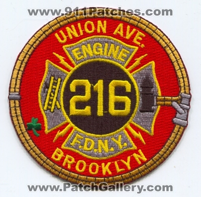 New York City Fire Department FDNY Engine 216 Patch (New York)
Scan By: PatchGallery.com
Keywords: of dept. f.d.n.y. company co. station union ave. brooklyn