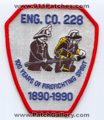 New York City Fire Department FDNY Engine 228 Patch (New York)
Scan By: PatchGallery.com
Keywords: of dept. f.d.n.y. company co. station eng. 100 years of firefighting spirit 1890-1990