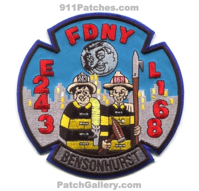New York City Fire Department FDNY Engine 243 Ladder 168 Patch (New York)
Scan By: PatchGallery.com
Keywords: of dept. f.d.n.y. company co. station bensonhurst