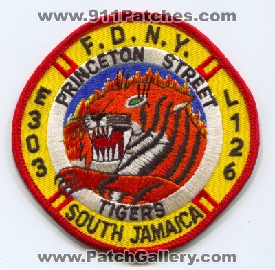 New York City Fire Department FDNY Engine 303 Ladder 126 Patch (New York)
Scan By: PatchGallery.com
Keywords: of dept. f.d.n.y. company co. station e303 l126 princeton street tigers south jamaica