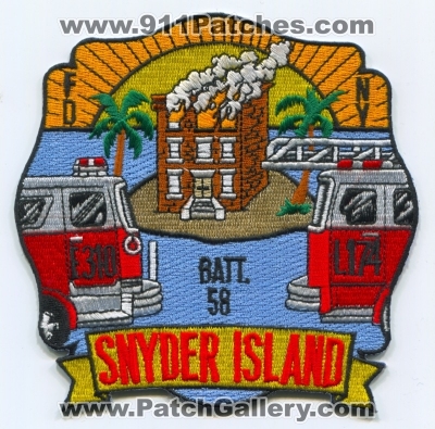 New York City Fire Department FDNY Engine 310 Ladder 174 Battalion 58 Patch (New York)
Scan By: PatchGallery.com
Keywords: of dept. f.d.n.y. company co. station snyder island e310 l174 batt.
