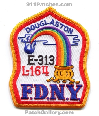 New York City Fire Department FDNY Engine 313 Ladder 164 Patch (New York)
Scan By: PatchGallery.com
Keywords: of dept. f.d.n.y. company co. station douglaston e-313 l-164