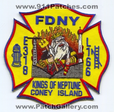 New York City Fire Department FDNY Engine 318 Ladder 166 Patch (New York)
Scan By: PatchGallery.com
Keywords: of dept. f.d.n.y. company co. station e318 l166 kings of neptune coney island