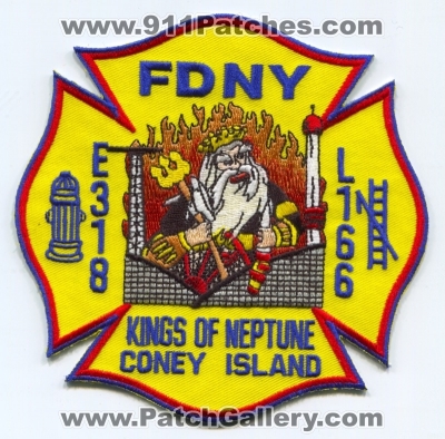 New York City Fire Department FDNY Engine 318 Ladder 166 Patch (New York)
Scan By: PatchGallery.com
Keywords: of dept. f.d.n.y. company co. station e318 l166 kings of neptune coney island
