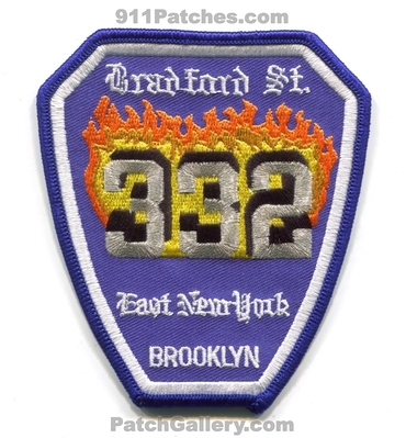 New York City Fire Department FDNY Engine 332 Patch (New York)
Scan By: PatchGallery.com
Keywords: of dept. f.d.n.y. company co. station bradford street st. east brooklyn