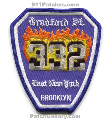 New York City Fire Department FDNY Engine 332 Patch (New York)
Scan By: PatchGallery.com
Keywords: of dept. f.d.n.y. company co. station bradford street st. east brooklyn