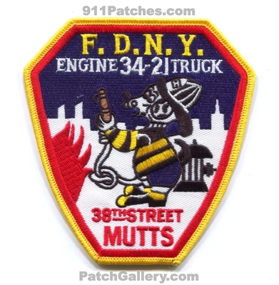 New York City Fire Department FDNY Engine 34 Truck 21 Patch (New York)
Scan By: PatchGallery.com
Keywords: of dept. f.d.n.y. company co. station 38th street mutts
