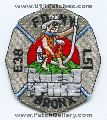 New York City Fire Department FDNY Engine 38 Ladder 51 Patch (New York)
Scan By: PatchGallery.com
Keywords: of dept. f.d.n.y. company co. station bronx quest of fire