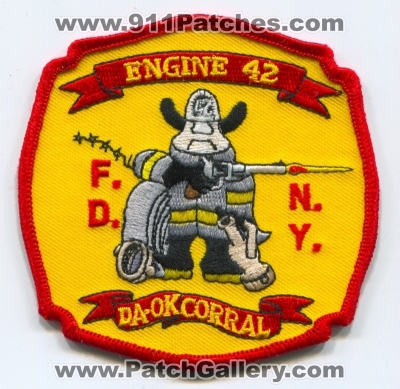 New York City Fire Department FDNY Engine 42 Patch (New York)
Scan By: PatchGallery.com
Keywords: of dept. f.d.n.y. company co. station da ok corral