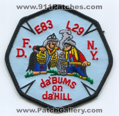 New York City Fire Department FDNY Engine 83 Tower Ladder 29 (New York)
Scan By: PatchGallery.com
Keywords: of dept. f.d.n.y. company co. station da bums on da hill e83 tl29