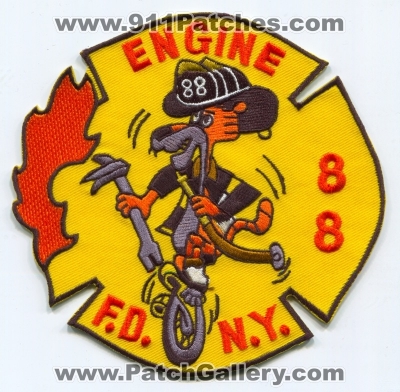 New York City Fire Department FDNY Engine 88 Patch (New York)
Scan By: PatchGallery.com
Keywords: of dept. f.d.n.y. company co. station