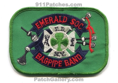 New York City Fire Department FDNY Emerald Society Bagpipe Band Patch (New York)
Scan By: PatchGallery.com
Keywords: of dept. f.d.n.y. company co. station pipes and drums