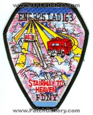 New York City Fire Department FDNY Engine 325 Ladder 163 (New York)
Scan By: PatchGallery.com
Keywords: of dept. f.d.n.y. company station stairway to heaven