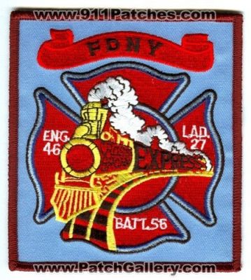 New York City Fire Department FDNY Engine 46 Ladder 27 Battalion 56 (New York)
Scan By: PatchGallery.com
Keywords: of dept. f.d.n.y. company station eng. lad. batt. cross bronx express