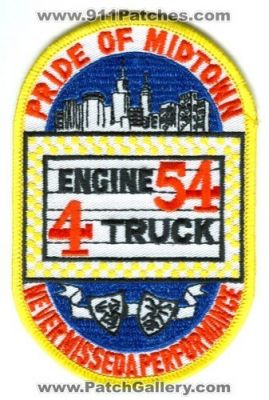 New York City Fire Department FDNY Engine 54 Truck 4 (New York)
Scan By: PatchGallery.com
Keywords: of dept. f.d.n.y. company station pride of midtown never missed a performance