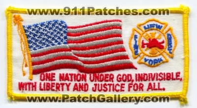 New York City Fire Department FDNY Pledge of Allegiance Patch (New York)
Scan By: PatchGallery.com
Keywords: of dept. f.d.n.y. one nation under God indivisible with liberty and justice for all