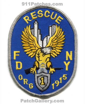 New York City Fire Department FDNY Rescue 1 Patch (New York)
Scan By: PatchGallery.com
Keywords: of dept. f.d.n.y. company co. station org 1915
