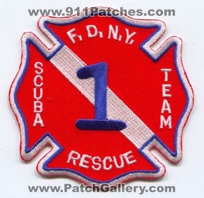 New York City Fire Department FDNY SCUBA Rescue Team 1 Patch (New York)
Scan By: PatchGallery.com
Keywords: of dept. f.d.n.y. company co. station dive