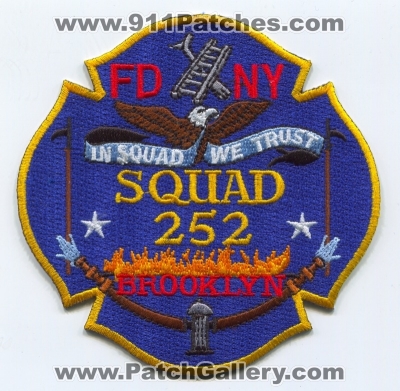 New York City Fire Department FDNY Squad 252 Patch (New York)
Scan By: PatchGallery.com
Keywords: of dept. f.d.n.y. company co. station in squad we trust brooklyn