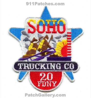 New York City Fire Department FDNY Truck 20 Patch (New York)
Scan By: PatchGallery.com
Keywords: of dept. f.d.n.y. company co. station soho trucking