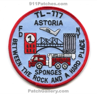 New York City Fire Department FDNY Tower Ladder 117 Patch (New York)
Scan By: PatchGallery.com
Keywords: of dept. f.d.n.y. company co. station tl-117 astoria between the rock and a hard place sponges