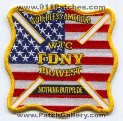 New York City Fire Department FDNY WTC Bravest Patch (New York)
Scan By: PatchGallery.com
Keywords: of dept. f.d.n.y. God bless America nothing but pride