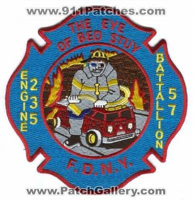 New York City Fire Department FDNY Engine 235 Battalion 57 (New York)
Scan By: PatchGallery.com
Keywords: of dept. f.d.n.y. company station the eye of bed stuy