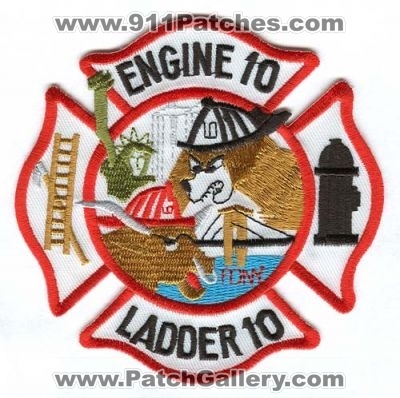 New York City Fire Department FDNY Engine 10 Ladder 10 Patch (New York)
[b]Scan From: Our Collection[/b]
Keywords: of dept. f.d.n.y. company station