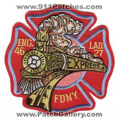 New York City Fire Department FDNY Engine 46 Ladder 27 (New York)
Scan By: PatchGallery.com
Keywords: of dept. f.d.n.y. company station cross bronx express