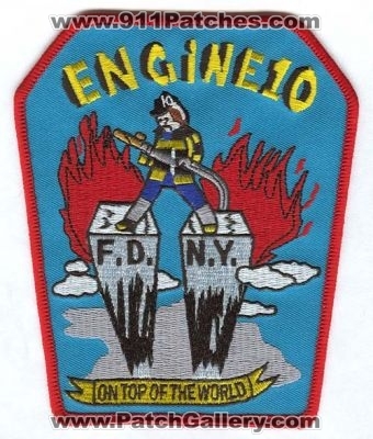 New York City Fire Department FDNY Engine 10 Patch (New York)
Scan By: PatchGallery.com
Keywords: of dept. f.d.n.y. company station on top of the world