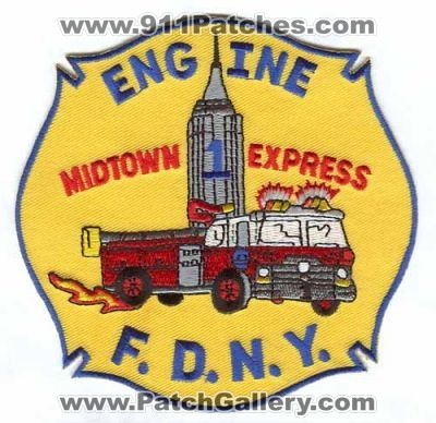 New York City Fire Department FDNY Engine 1 (New York)
Scan By: PatchGallery.com
Keywords: dept. of f.d.n.y. midtown express