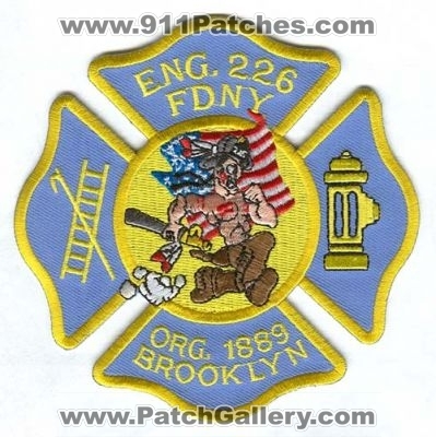 New York City Fire Department FDNY Engine 226 (New York)
Scan By: PatchGallery.com
Keywords: of dept. f.d.n.y. company station eng. brooklyn