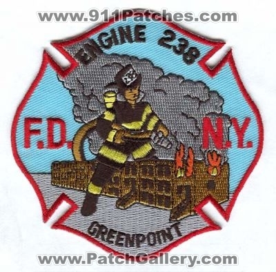 New York City Fire Department FDNY Engine 238 (New York)
Scan By: PatchGallery.com
Keywords: of dept. f.d.n.y. company station greenpoint
