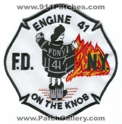 New York City Fire Department FDNY Engine 41 (New York)
Scan By: PatchGallery.com
Keywords: of dept. f.d.n.y. company station on the knob