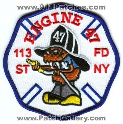 New York City Fire Department FDNY Engine 47 (New York)
Scan By: PatchGallery.com
Keywords: of dept. f.d.n.y. company station 113 st