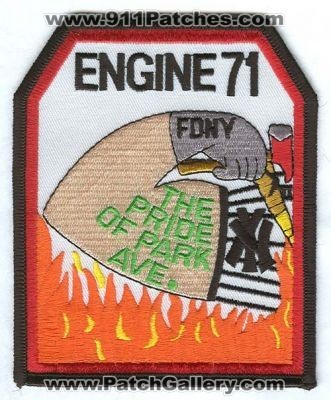 New York City Fire Department FDNY Engine 71 (New York)
Scan By: PatchGallery.com
Keywords: of dept. f.d.n.y. company station the pride of park ave. yankees