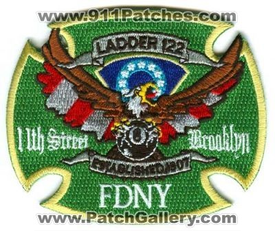 New York City Fire Department FDNY Ladder 122 (New York)
Scan By: PatchGallery.com
Keywords: dept. of 11th street brooklyn company station