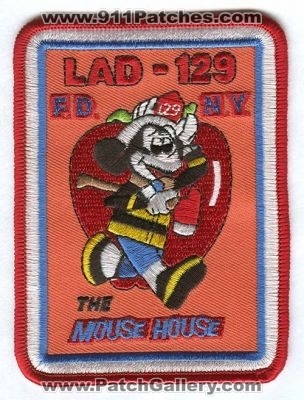 New York City Fire Department FDNY Ladder 129 (New York)
Scan By: PatchGallery.com
Keywords: dept. of f.d.n.y. company station the mouse house mickey